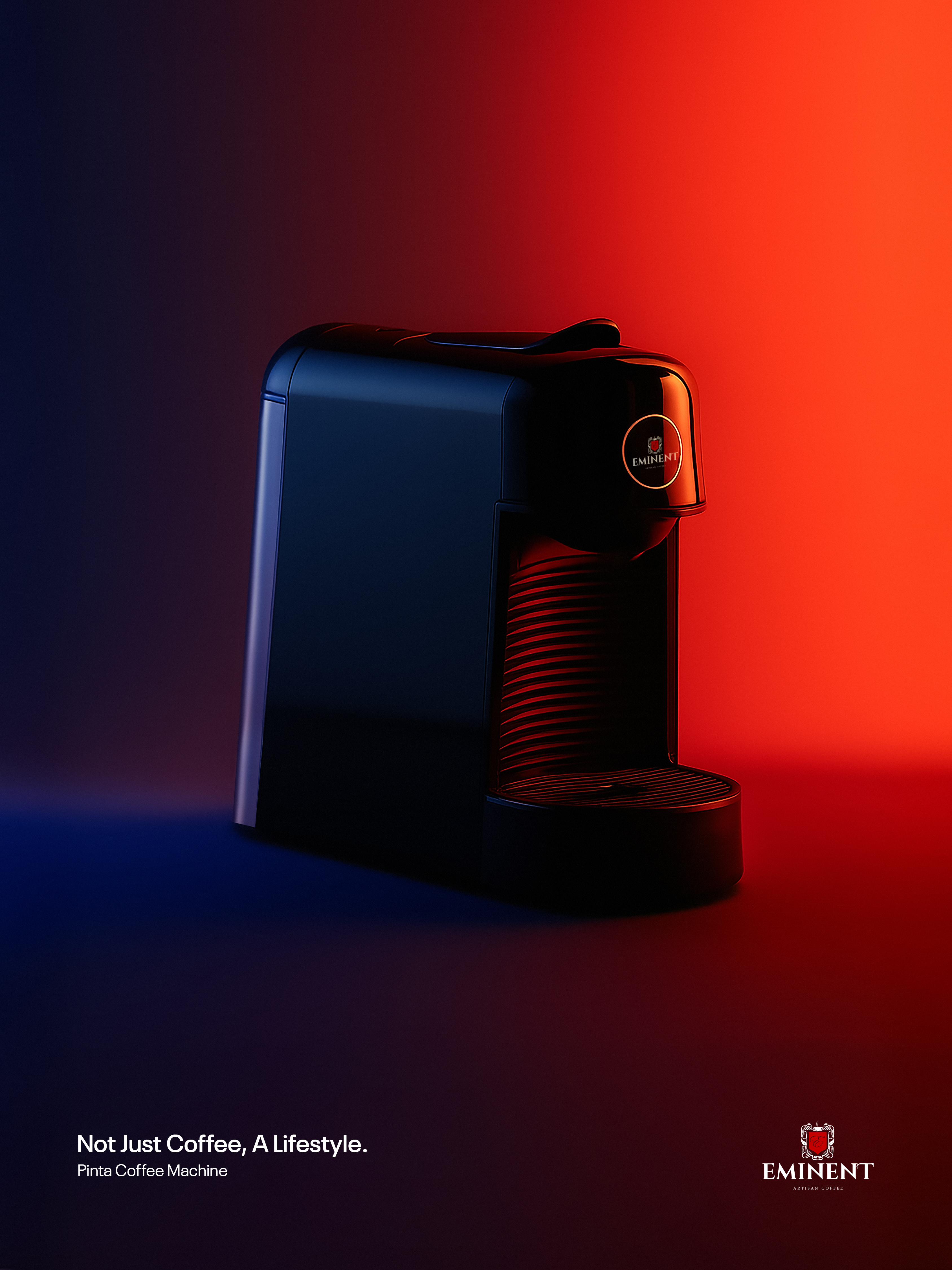 Eminent Pinta coffee machine lifestyle visual.
