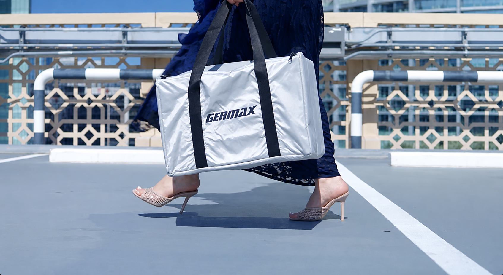Germax branded bag in Dubai campaign