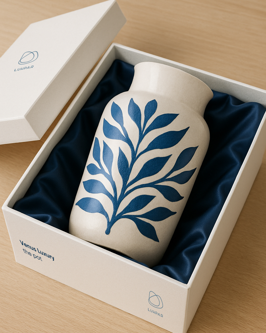 Luhpar Venus pot in premium packaging.