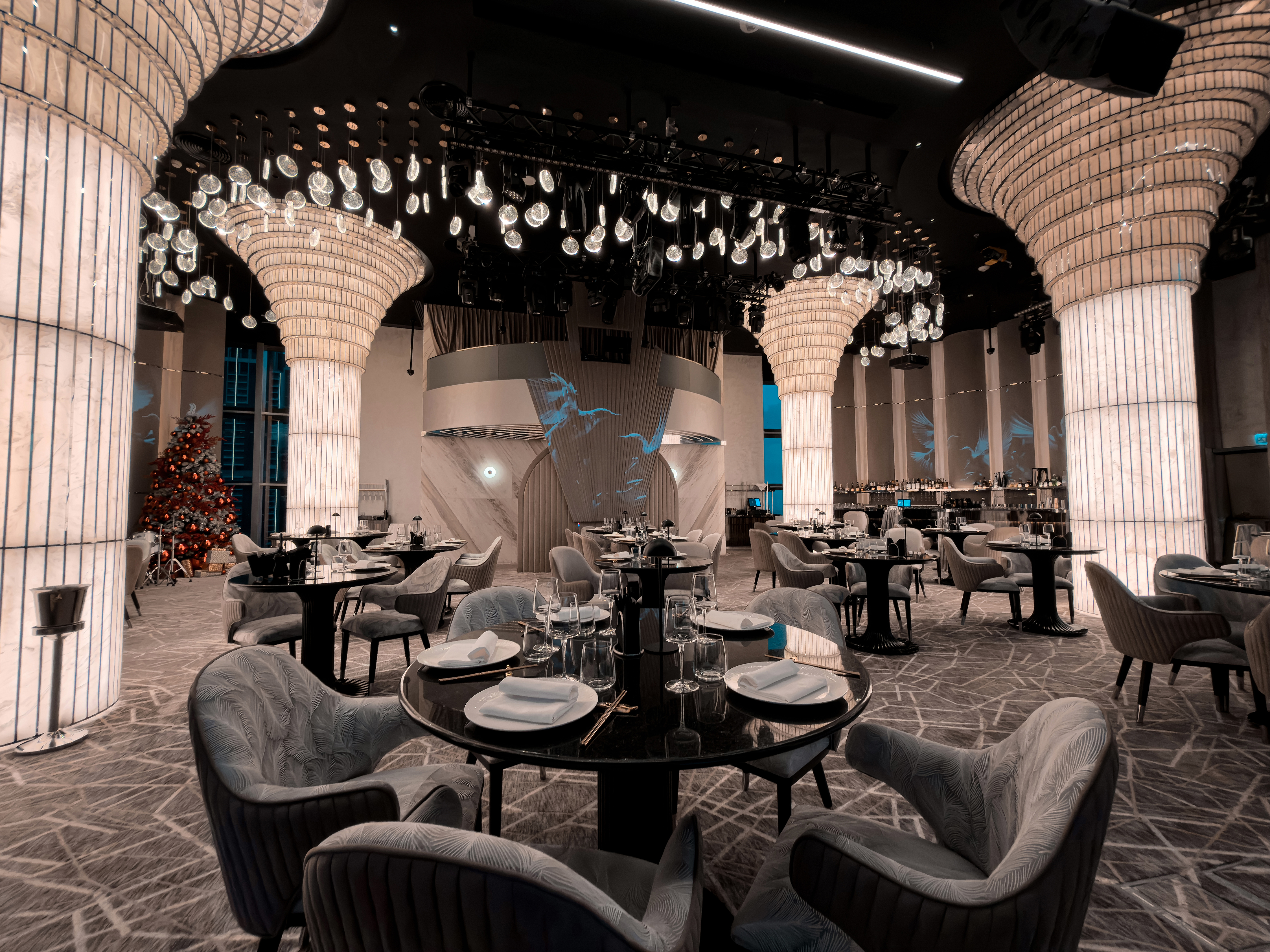 Main dining room at BIRDS Dubai.