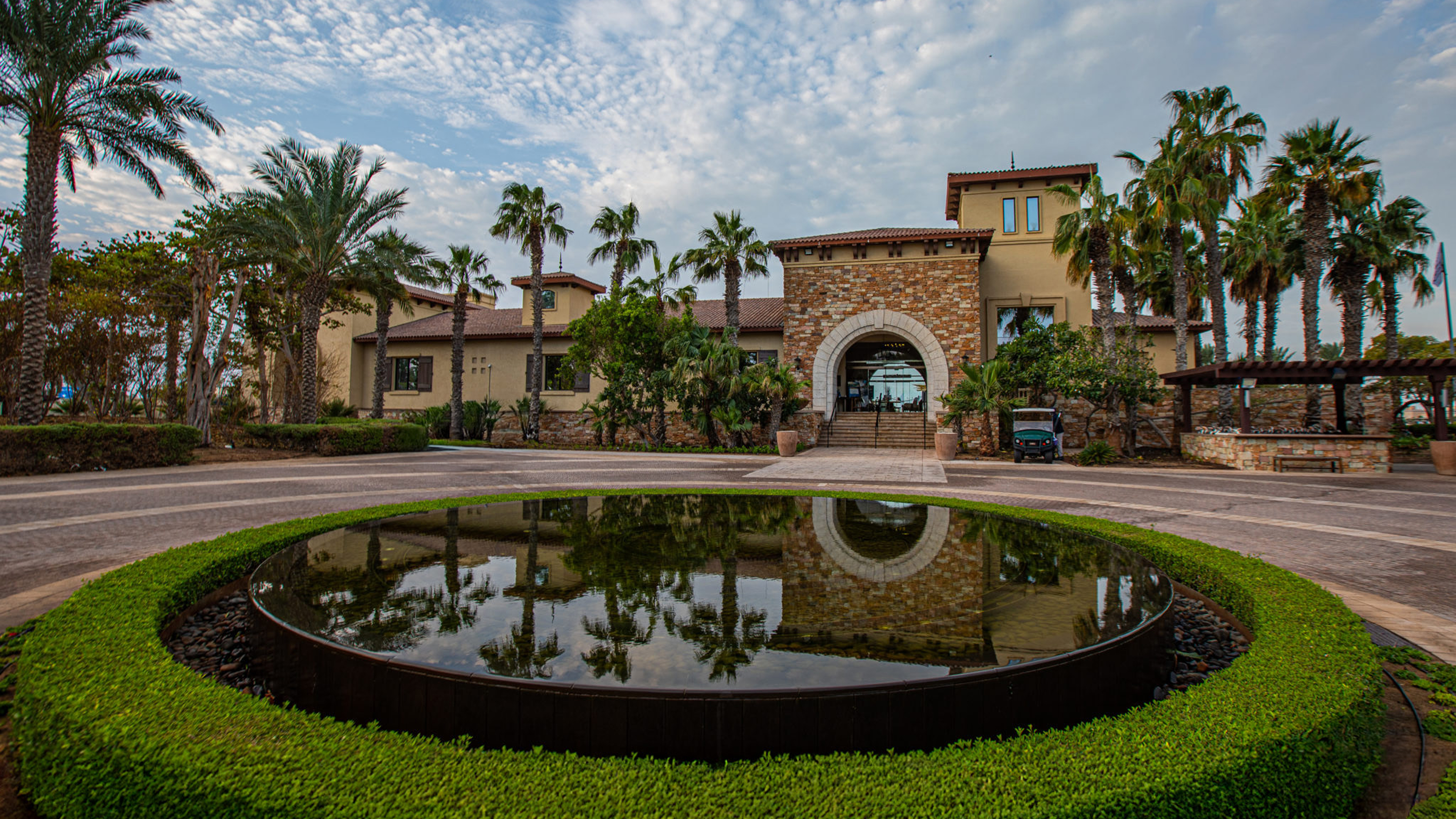 Panoramic view across Saadiyat Beach Golf Club.