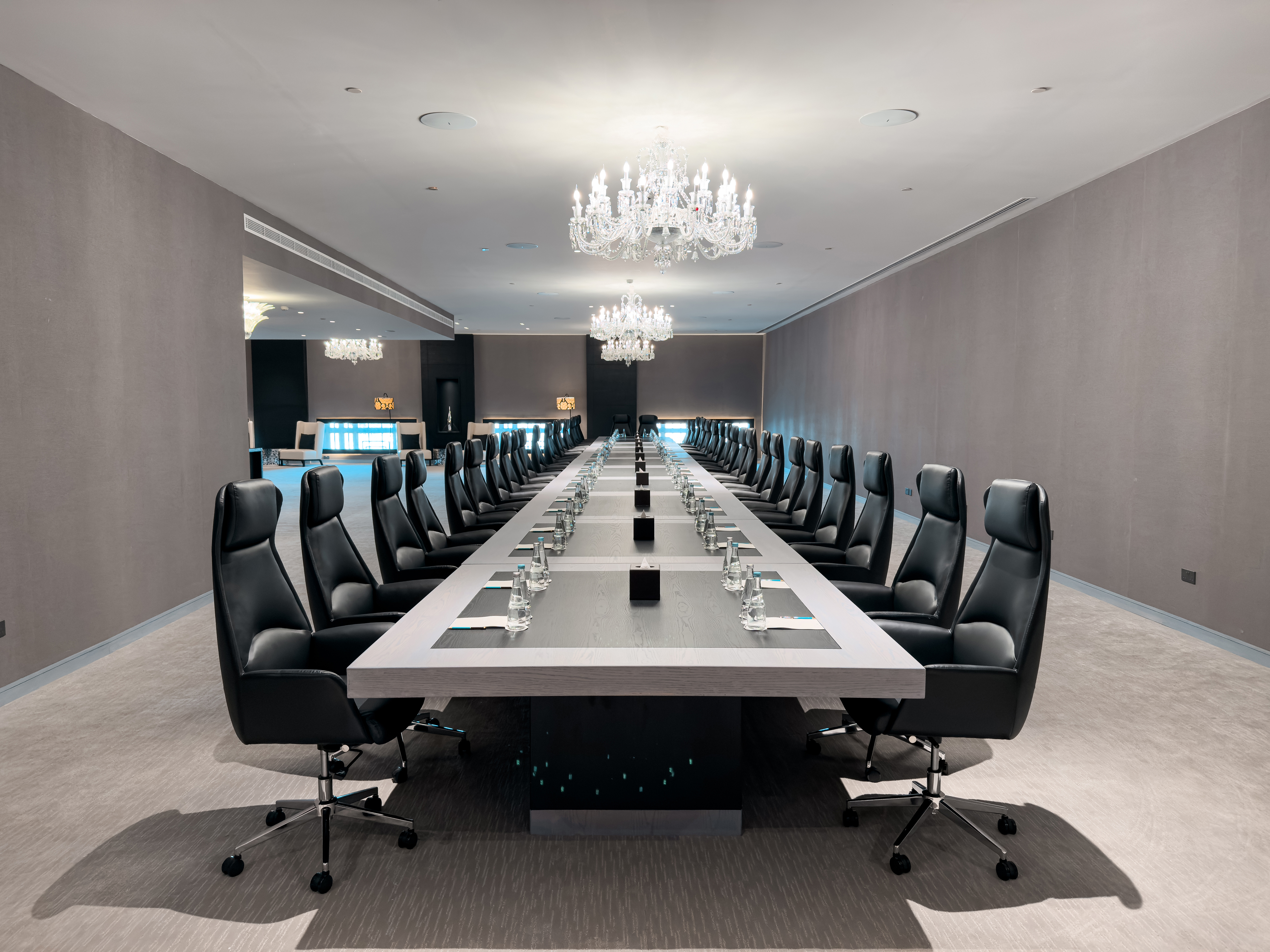 Front view of the Sofitel Abu Dhabi Corniche executive boardroom.