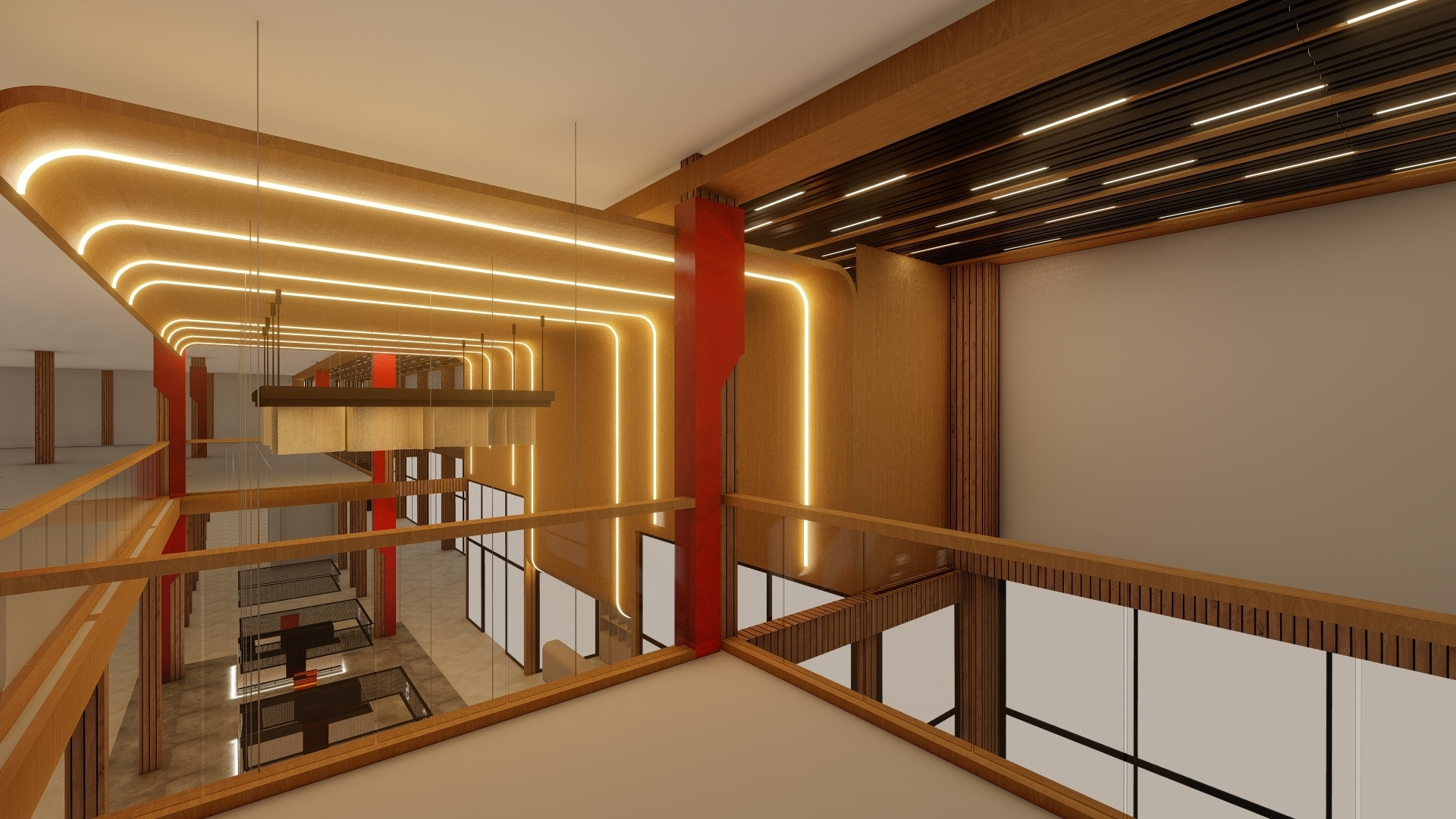 Shopping center mezzanine